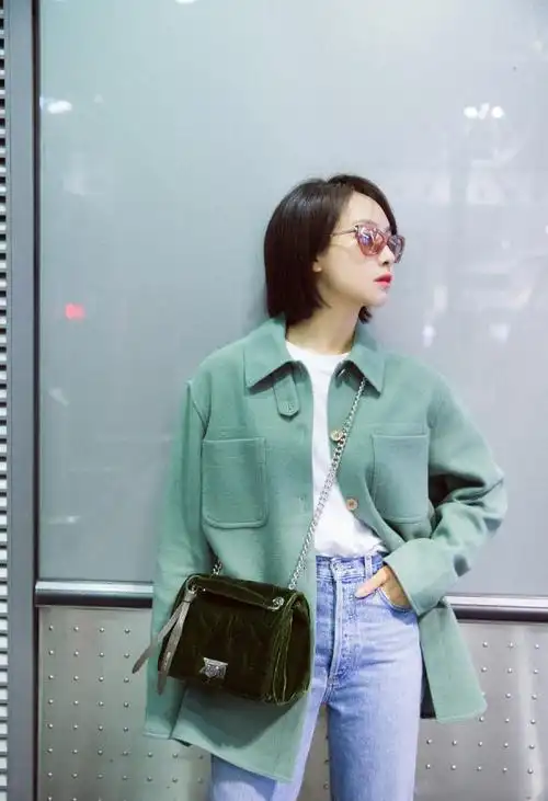 宋茜时尚清新街拍图片