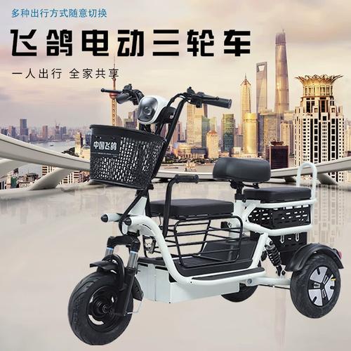 飞鸽电动三轮车迷你休闲家用小型老年老人代步亲子女士三轮电瓶车