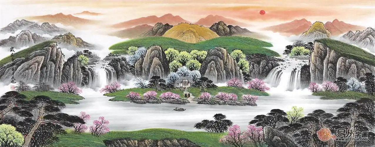 旭日东升风水画欣赏,这些讲究你应该知道