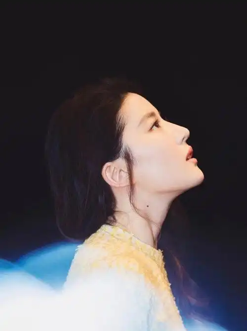 刘亦菲卷发侧颜