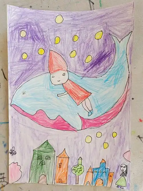 彩铅画——艺术想象《美丽的梦》