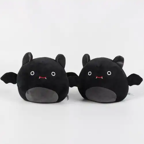 万圣节黑色圆球体小恶魔蝙蝠毛绒玩具公仔搞怪暗黑玩偶礼物现货