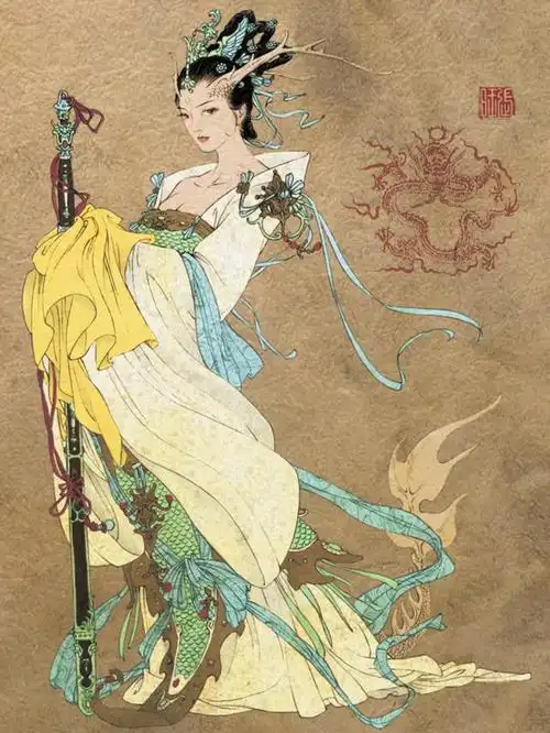 神仙画作人物插画