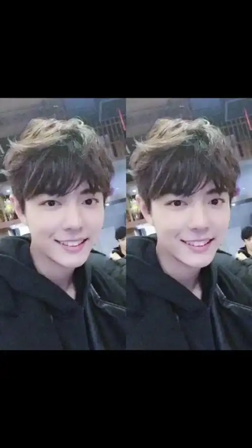 肖战#燃少时期的战战,唯一一次染头发.