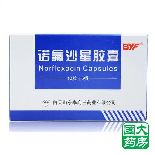 白云峰诺氟沙星胶囊100mg50粒盒