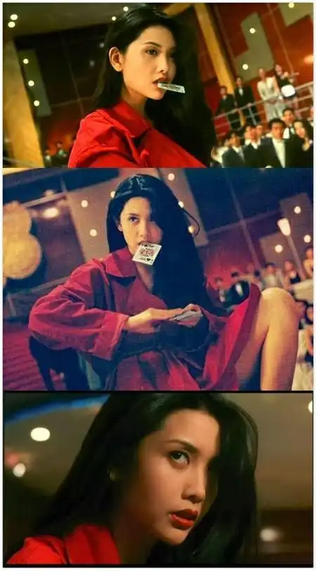 特别是其在赌神电影当中咬着扑克牌的靓影,着实令一众影迷大饱眼福