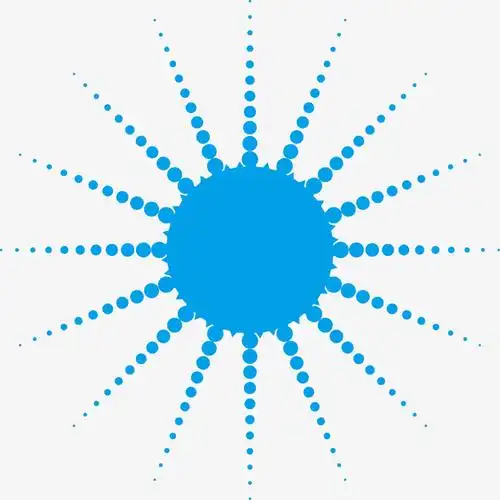 矢量点图形装饰的圆形状