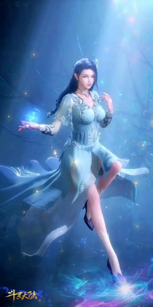 斗罗:阿银的壁纸来袭,蓝银白袜衬得腿修长,不过上面出现破洞