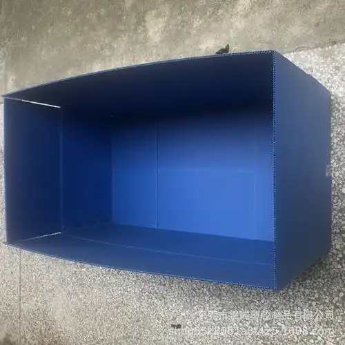 塑料pp瓦楞周转箱蓝色5mm耐用中空板箱超声波刀卡隔板设计定制