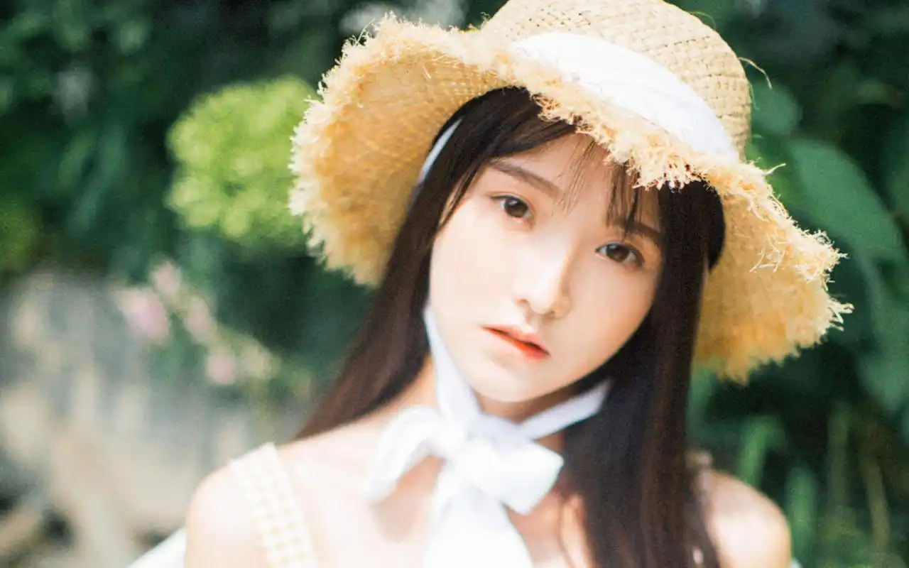 清新文艺美少女户外写真图片桌面壁纸高清大图预览1920x1200_美女壁纸