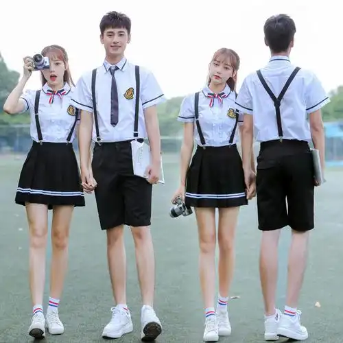 校服套装学院风韩版英伦高中生中学生班服校园风服装制服背带套装