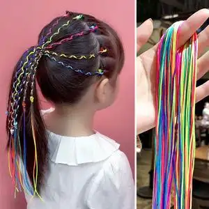 062人付款天猫编发彩绳藏辫七彩色脏辫发绳辫子儿童彩带女头饰脏脏辫