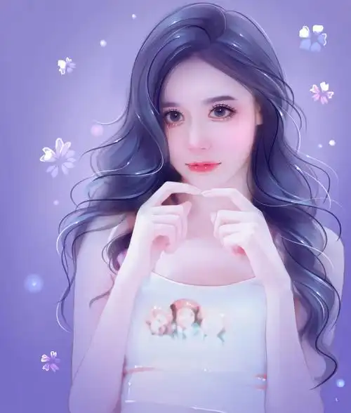 手绘头像一组女生头像转绘