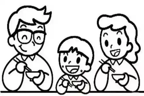 人物插图,走路,草地,手拉手,一家三口,草地上的人三口之家人物简笔画