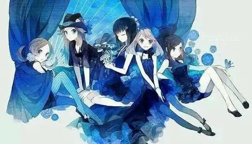 动漫图片五人闺蜜图片