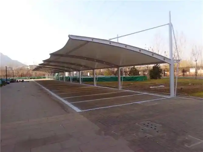 拉杆单开膜结构车棚