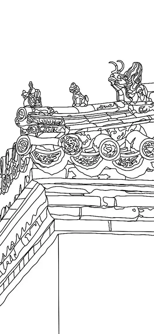 故宫习作二#故宫 #插画 #古风 #古风插画 #手绘  - 抖音