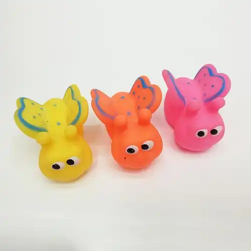 搪胶皮响玩具 卡通动物发声玩具宝宝戏水玩具 捏捏叫捏捏响