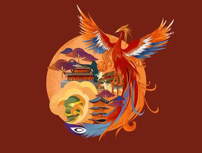 【祥瑞中秋】太阳鸟,凤凰/成都/纪念