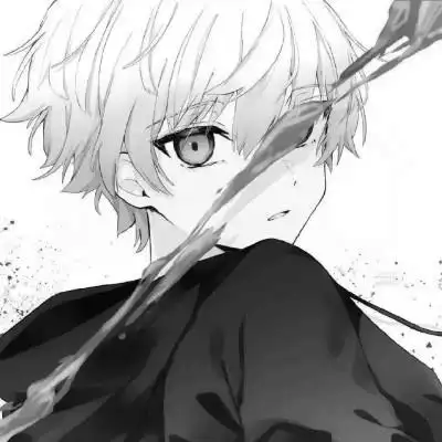 男生动漫帅气黑白头像