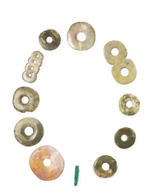 【大汶口文化 · 玉串饰】@山东博物馆 藏.整套