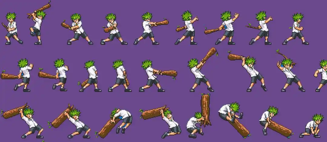 笨办法学像素画像素画逐帧动画高效率制作方法