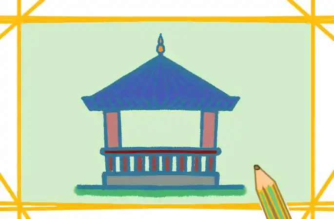 古代亭子简笔画古风