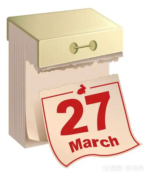 2016 年 3 月 27 日天主教复活节.红泪掉日历上的日期