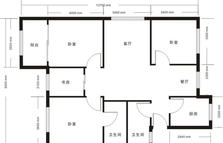 130平米楼房平面装修效果图