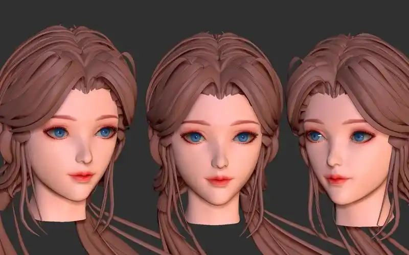 王者荣耀大乔白鹤梁神女皮肤3d建模最终效果展示