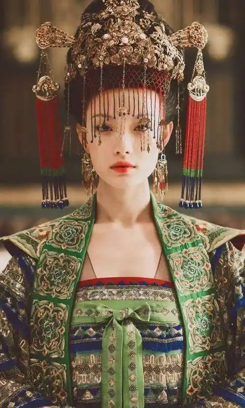 古装女星凤冠霞帔:赵丽颖倪妮梁洁baby彭小苒杨幂吴谨言谁美_嫁衣