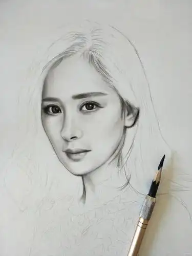 明星画像简笔画杨幂杨幂分享180405 白浅简笔画教程了解一下 你离成为