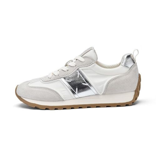 basic house经典阿甘鞋女2024夏季运动休闲小白鞋时尚女鞋 白银 35