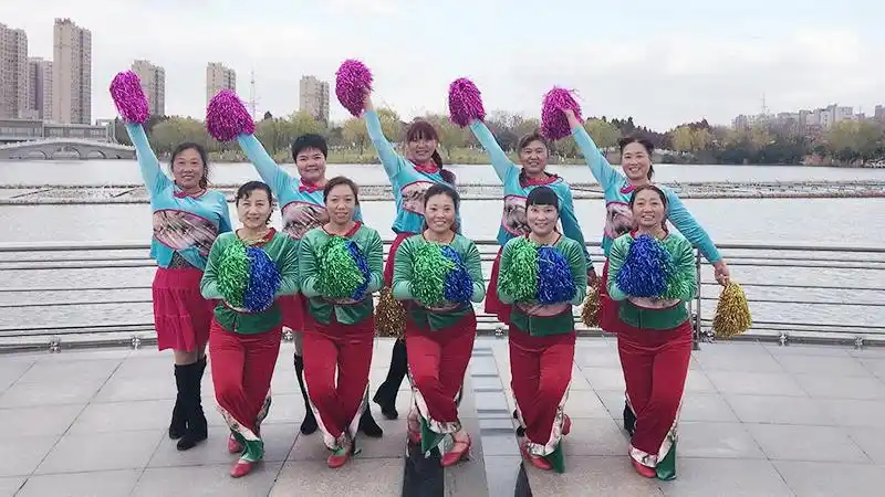 青儿广场舞《欢歌中华》附教学 对跳变队形 - 欧欧广场舞