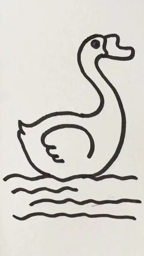 学画大鹅简笔画