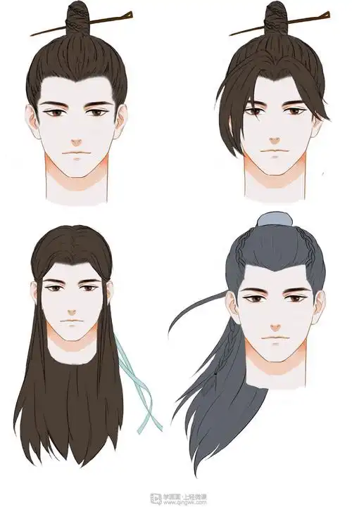 古风男性的发型设计