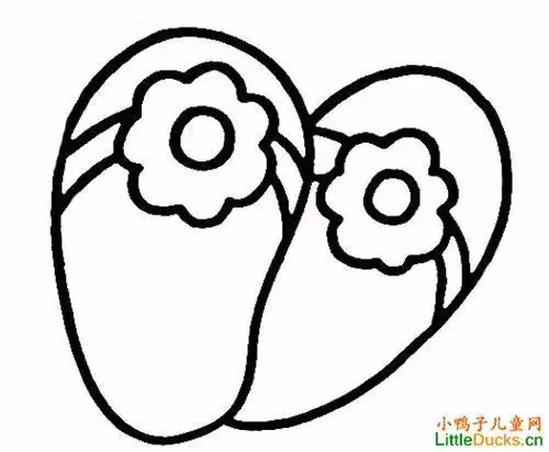 人穿拖鞋时的简笔画