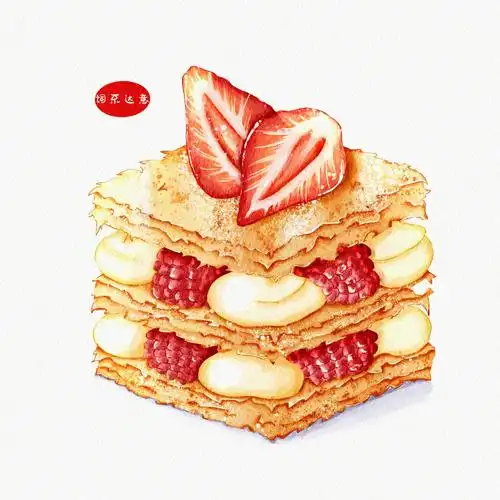 跟着画久久画甜品附过程图