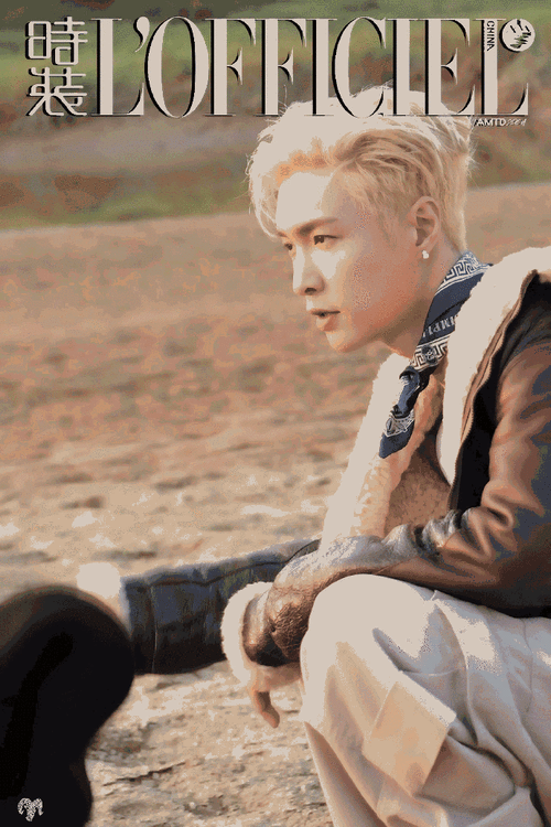 张艺兴金发旷野不羁氛围感大片##张艺兴2024时装开年刊