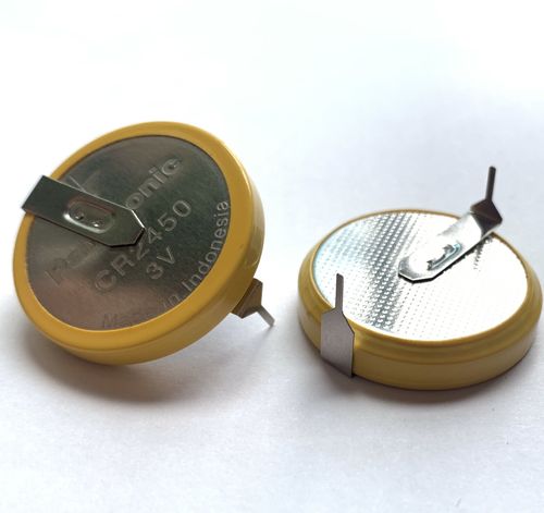 松下cr2450虎牌电饭煲纽扣电池带焊脚3v卧式焊脚纽扣电池