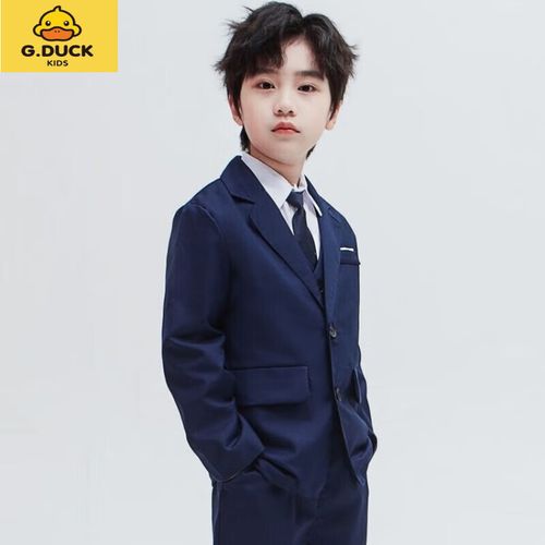 duckkids儿童西装外套小主持人宝宝童装花童礼服男童春秋男孩钢琴演出