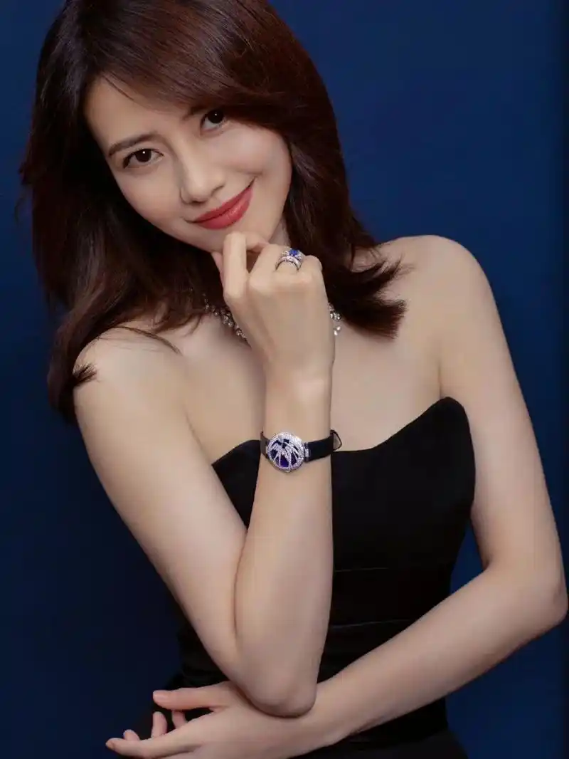 高圆圆穿黑色抹胸礼服裙真美,气质还是这么出众!