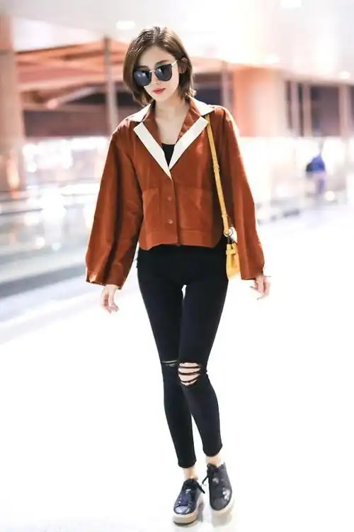 古力娜扎的衣品挺特别的,这样穿看着好清新|裙装|上衣|内搭|牛仔裤|破