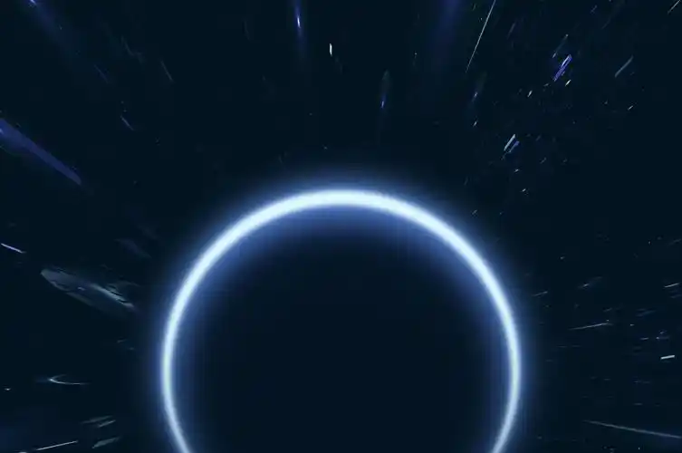 科技感星球辉光蓝色背景