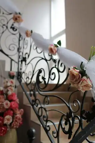 铸铁, 楼梯, 玫瑰, 装饰, 栅栏, 室内装饰, 楼梯, 花, 优雅, 浪漫