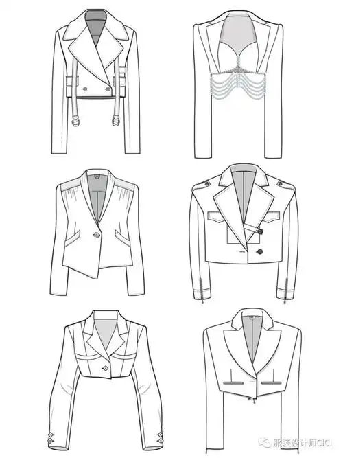 服装款式图西装