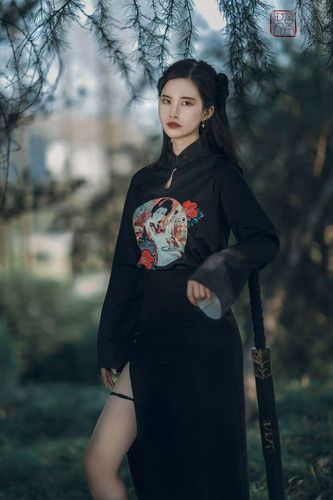 扇妒自制暗黑甜酷旗袍国潮中国国风两件件套时尚套装