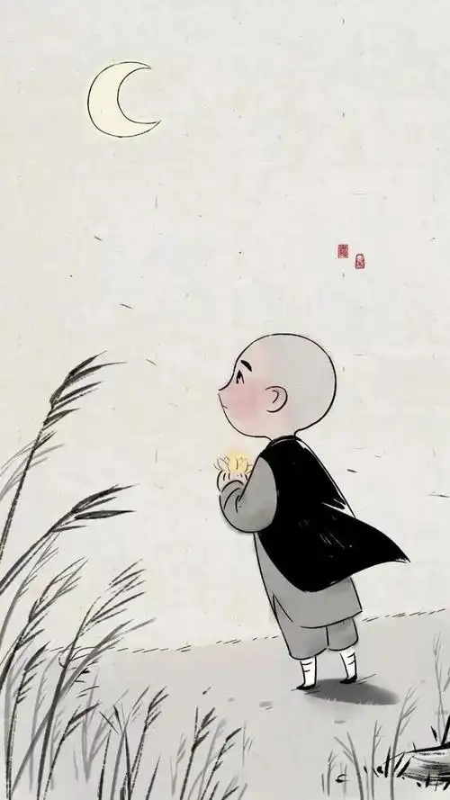 一禅小和尚壁纸,与自己促膝长谈,与孤独握手言欢