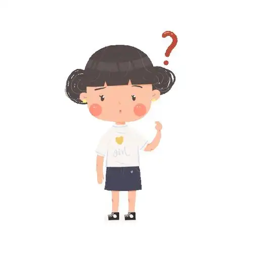 问号思考疑惑女孩动脑筋动图gif