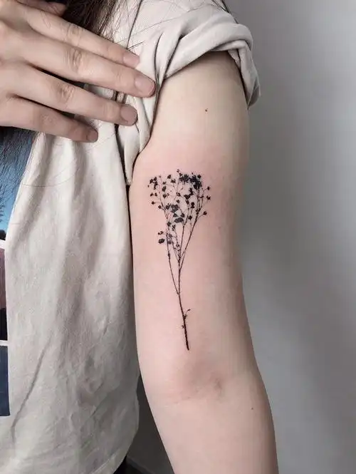 纹身#满天星:思念,爱恋寓意守望爱情…#纹身#杭州大唐纹身-度惺视